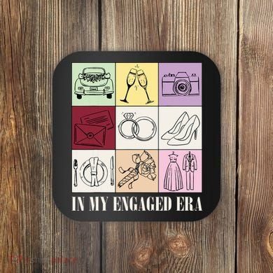 In My Engaged Era Retro Bride Wedding Engagement Coaster