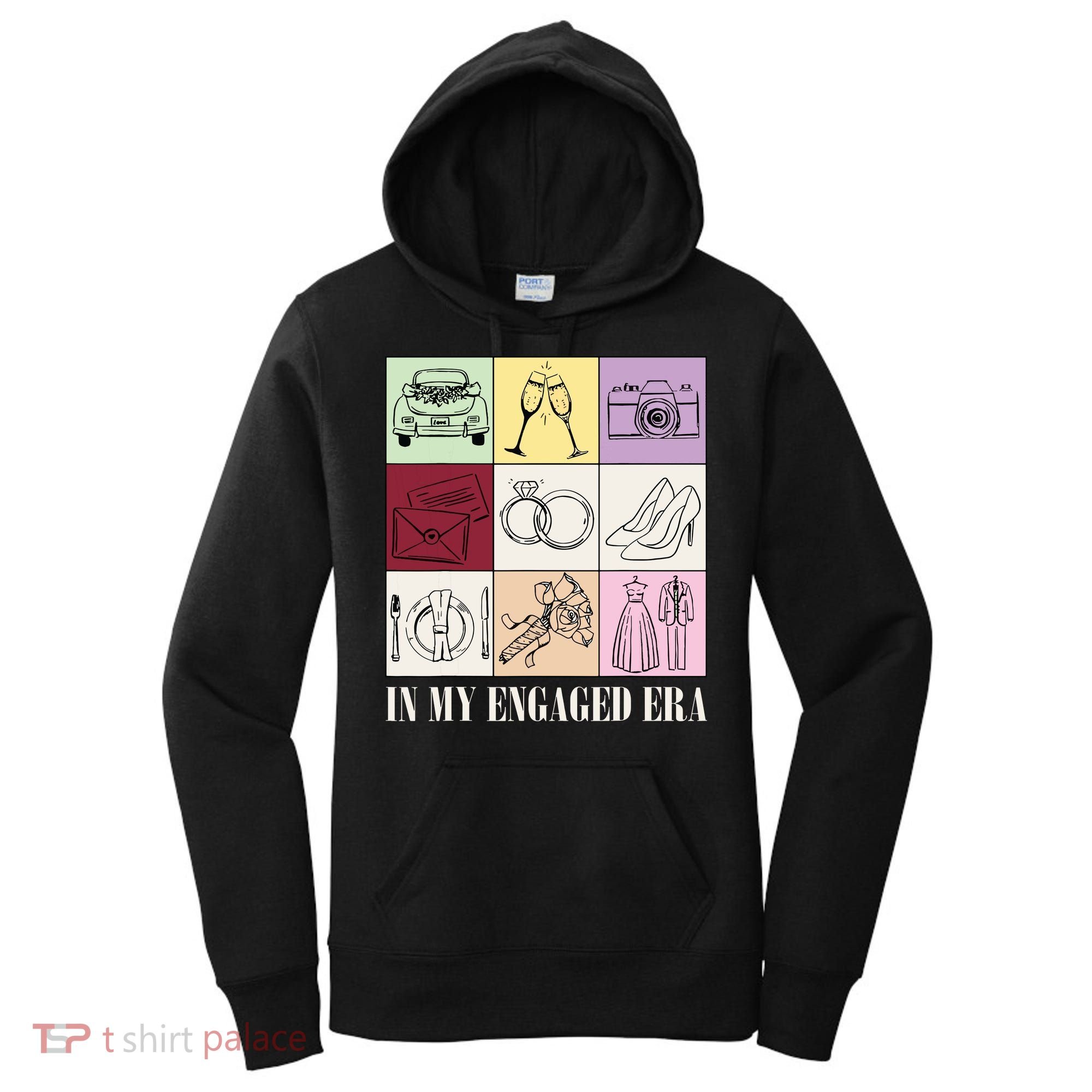 In My Engaged Era Retro Bride Wedding Engagement Women's Hoodie