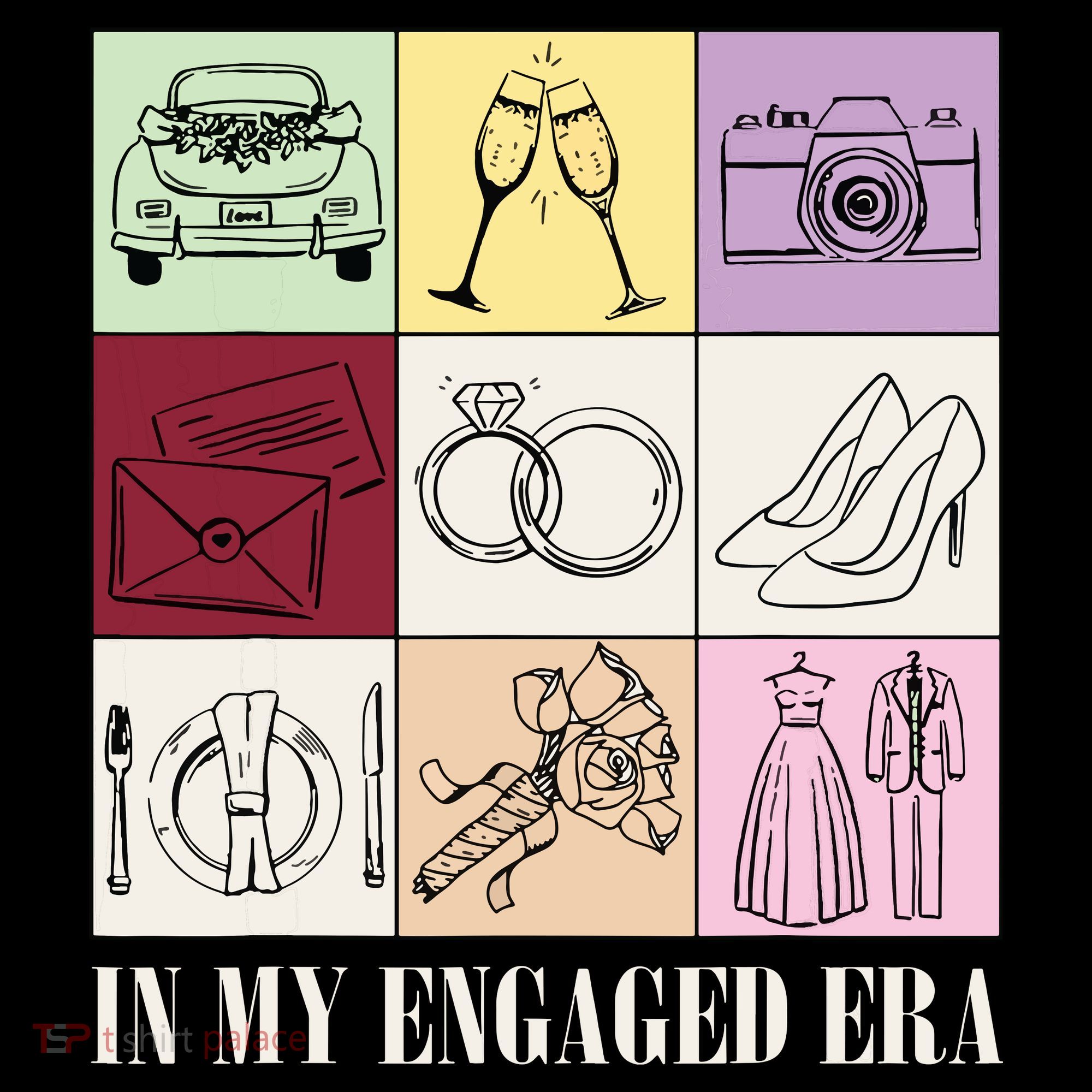 In My Engaged Era Retro Bride Wedding Engagement Women's Hoodie
