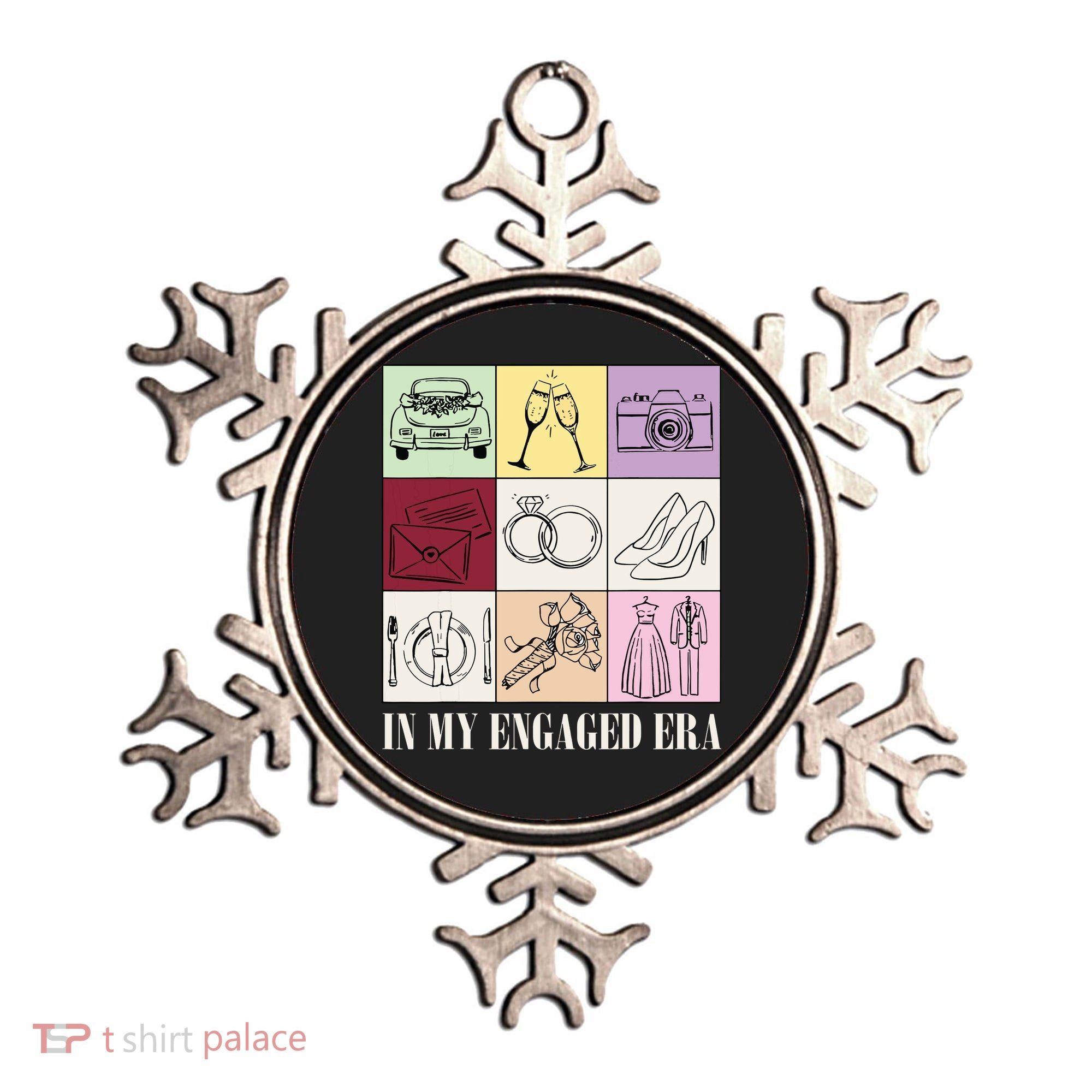 In My Engaged Era Retro Bride Wedding Engagement Ornament