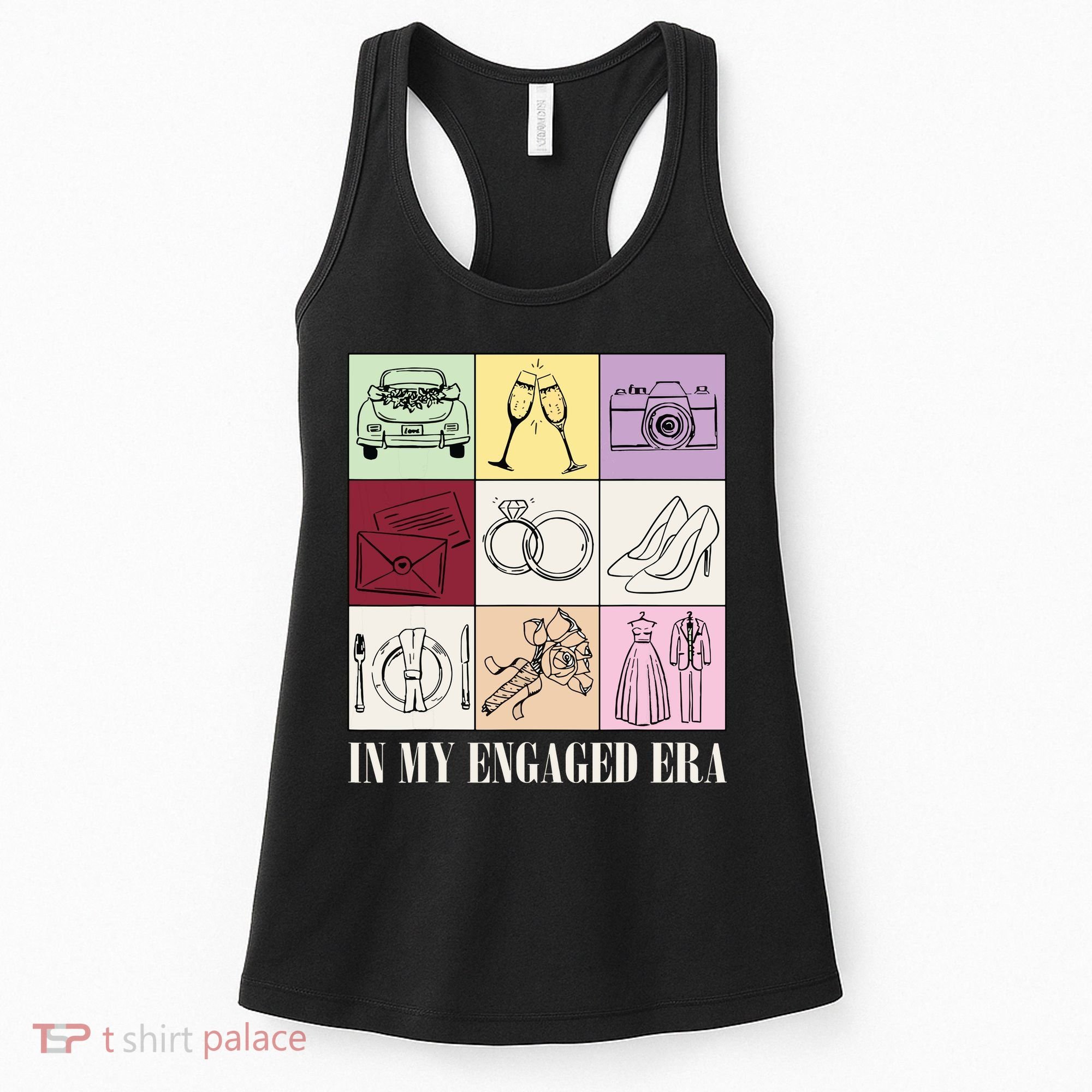 In My Engaged Era Retro Bride Wedding Engagement Women's Tank Top