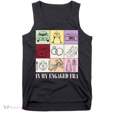In My Engaged Era Retro Bride Wedding Engagement Tank Top
