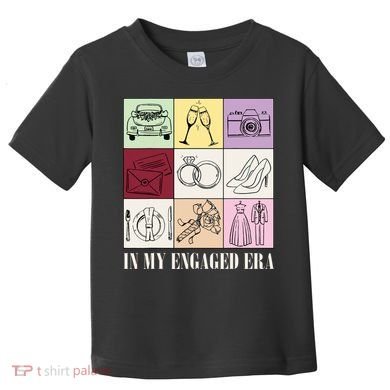 In My Engaged Era Retro Bride Wedding Engagement Toddler T-Shirt