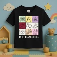 In My Engaged Era Retro Bride Wedding Engagement Toddler T-Shirt thumb 3