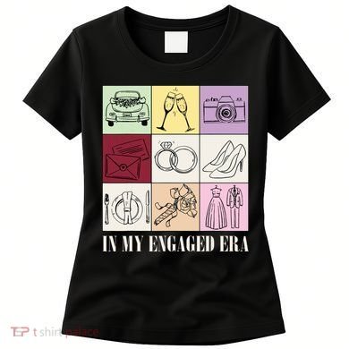 In My Engaged Era Retro Bride Wedding Engagement Women's T-Shirt