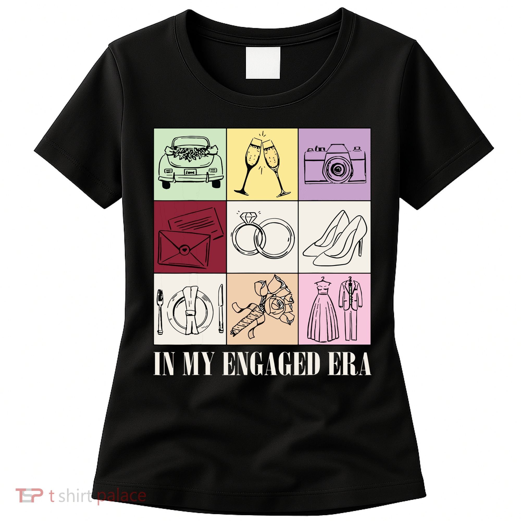 In My Engaged Era Retro Bride Wedding Engagement Women's T-Shirt