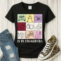 In My Engaged Era Retro Bride Wedding Engagement Women's T-Shirt thumb 3