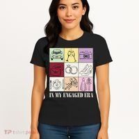 In My Engaged Era Retro Bride Wedding Engagement Women's T-Shirt thumb 4