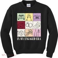In My Engaged Era Retro Bride Wedding Engagement Kids Sweatshirt thumb 0