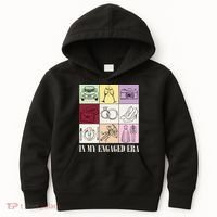 In My Engaged Era Retro Bride Wedding Engagement Kids Hoodie thumb 0