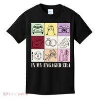 In My Engaged Era Retro Bride Wedding Engagement Kids T-Shirt thumb 0