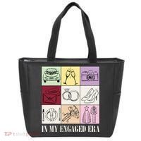 In My Engaged Era Retro Bride Wedding Engagement Tote Bag thumb 0