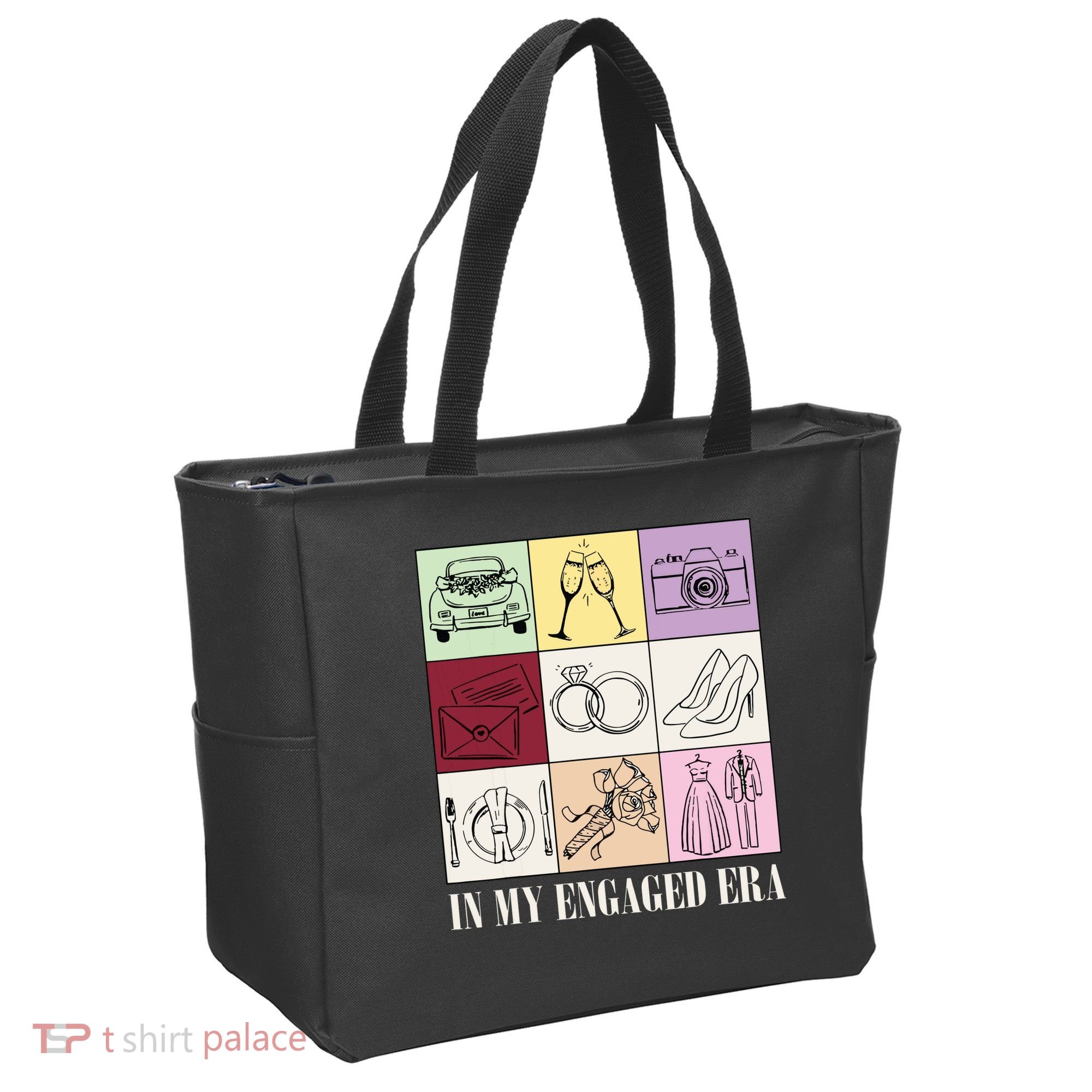 In My Engaged Era Retro Bride Wedding Engagement Tote Bag