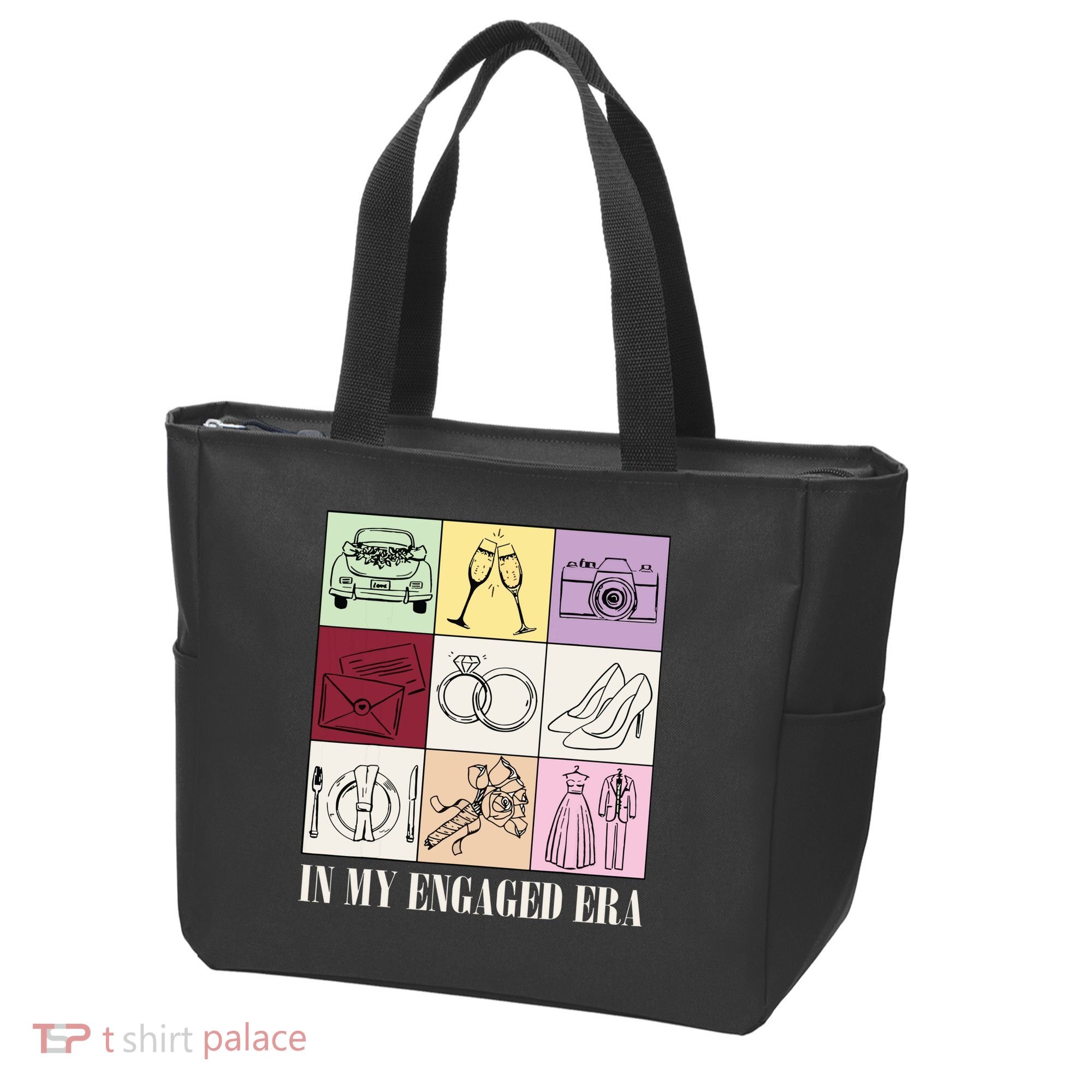 In My Engaged Era Retro Bride Wedding Engagement Tote Bag