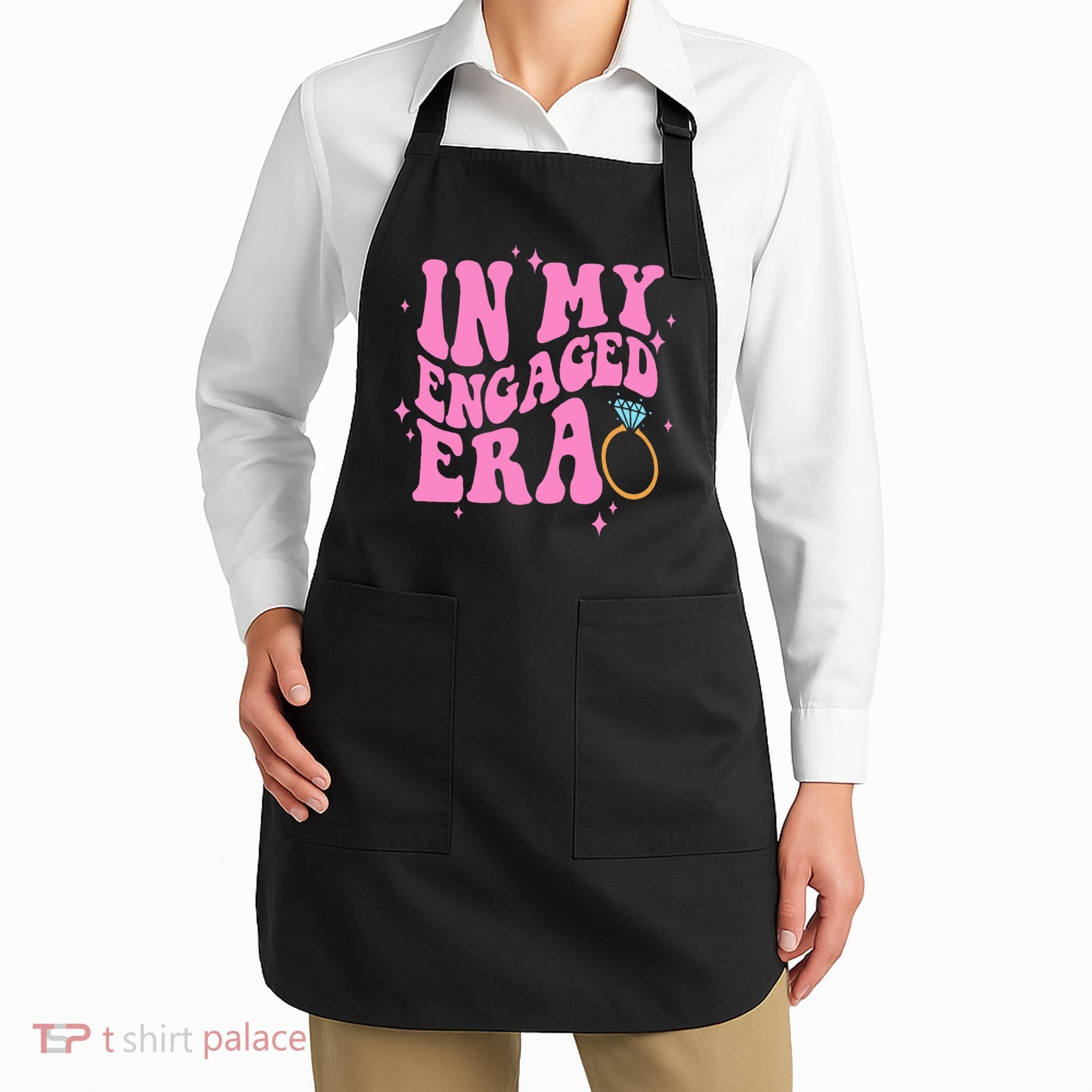 In My Engaged Era Groovy Bride Bachelorette Party Bridesmaid  Apron