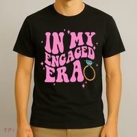 In My Engaged Era Groovy Bride Bachelorette Party Bridesmaid  T-Shirt thumb 3