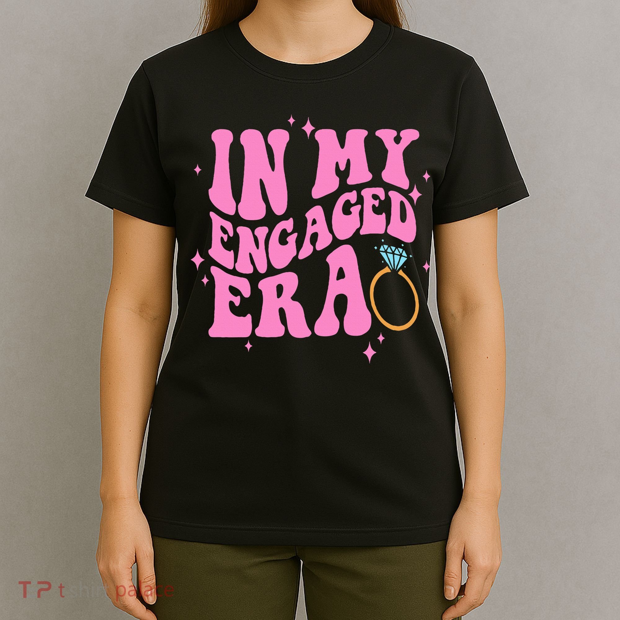 In My Engaged Era Groovy Bride Bachelorette Party Bridesmaid  T-Shirt