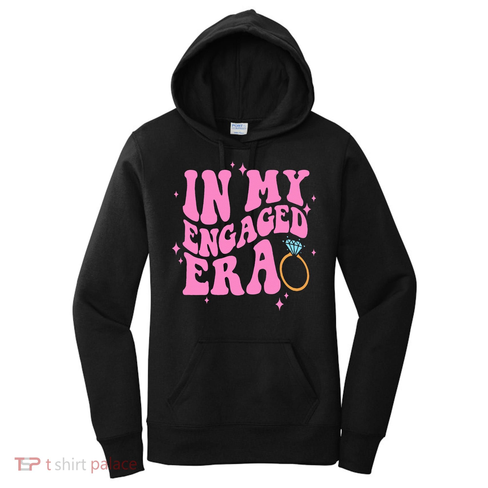In My Engaged Era Groovy Bride Bachelorette Party Bridesmaid  Women's Hoodie
