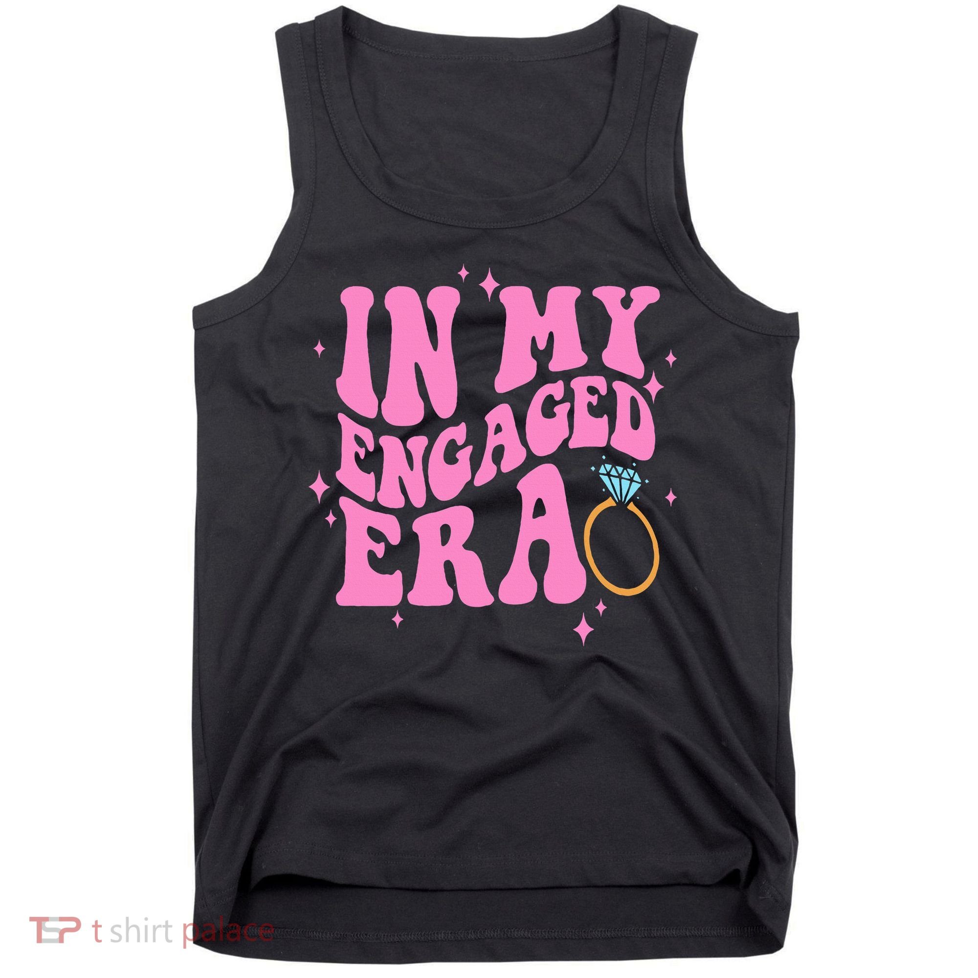 In My Engaged Era Groovy Bride Bachelorette Party Bridesmaid  Tank Top
