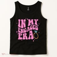 In My Engaged Era Groovy Bride Bachelorette Party Bridesmaid  Tank Top thumb 2