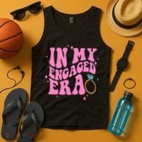 In My Engaged Era Groovy Bride Bachelorette Party Bridesmaid  Tank Top thumb 4