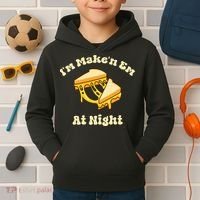 IM Makin Em At Night Meme Grilled Cheese Sandwich Fast Food Kids Hoodie thumb 2