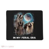 In My Feral Era Raccoon Mousepad thumb 0