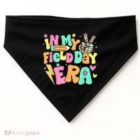 In My Field Day Era Groovy Field Day Meaningful Gift For Teacher Gift USA-Made Doggie Bandana thumb 0