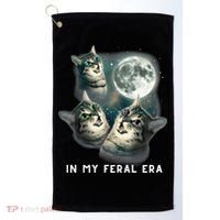 In My Feral Era Cat Golf Towel thumb 0
