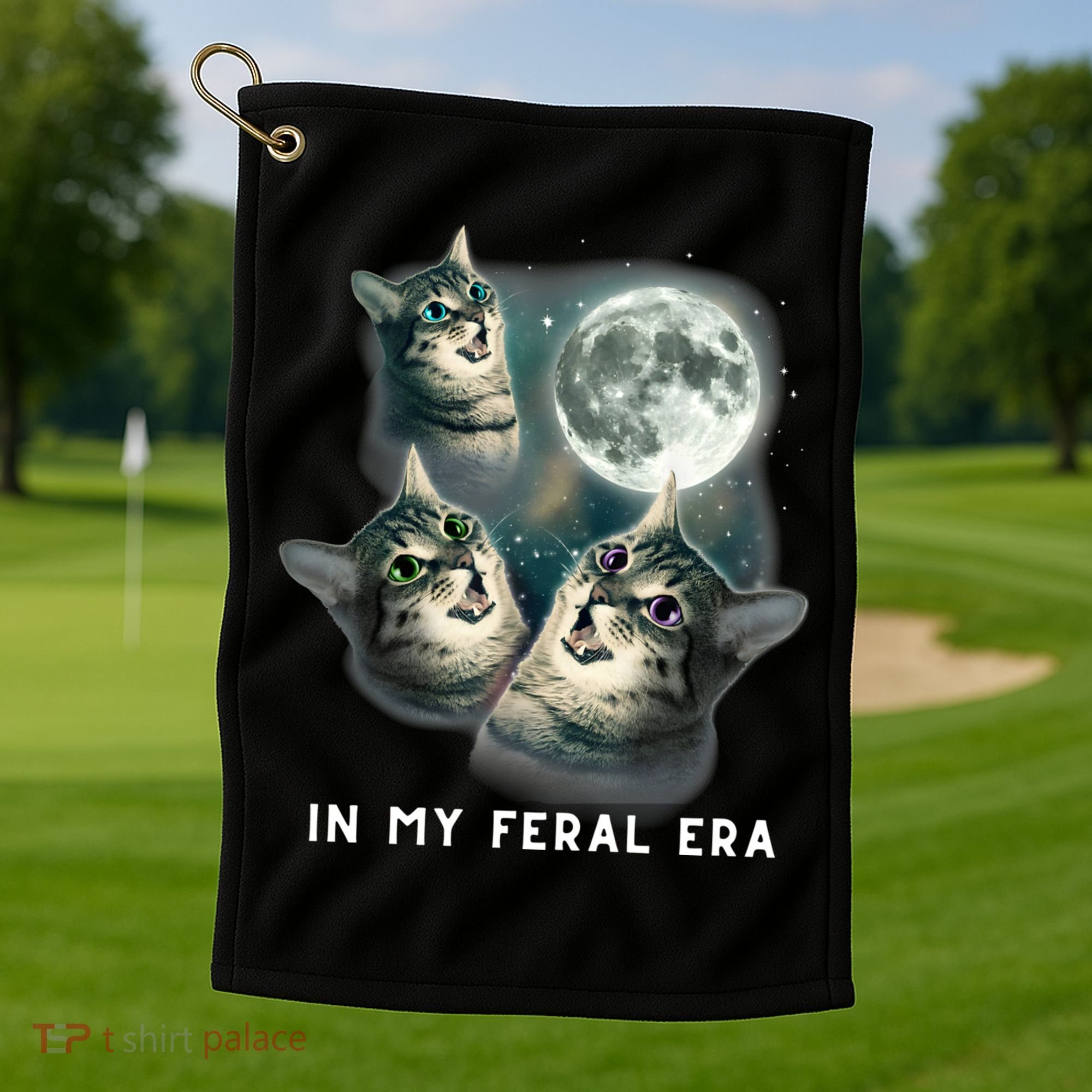 In My Feral Era Cat Golf Towel