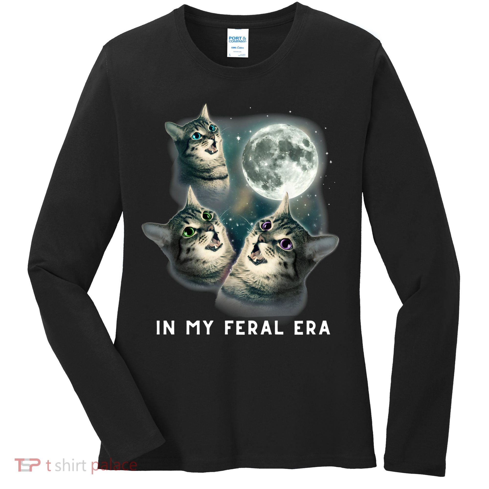 In My Feral Era Cat Women's Long Sleeve Shirt