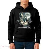 In My Feral Era Cat Kids Hoodie thumb 4