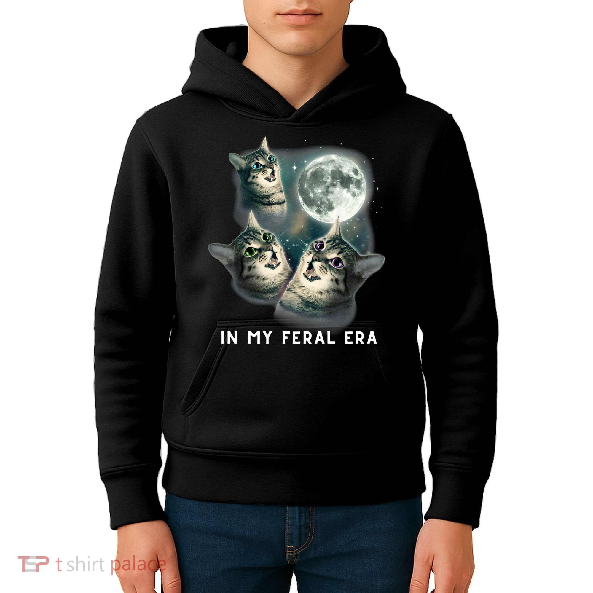 In My Feral Era Cat Kids Hoodie