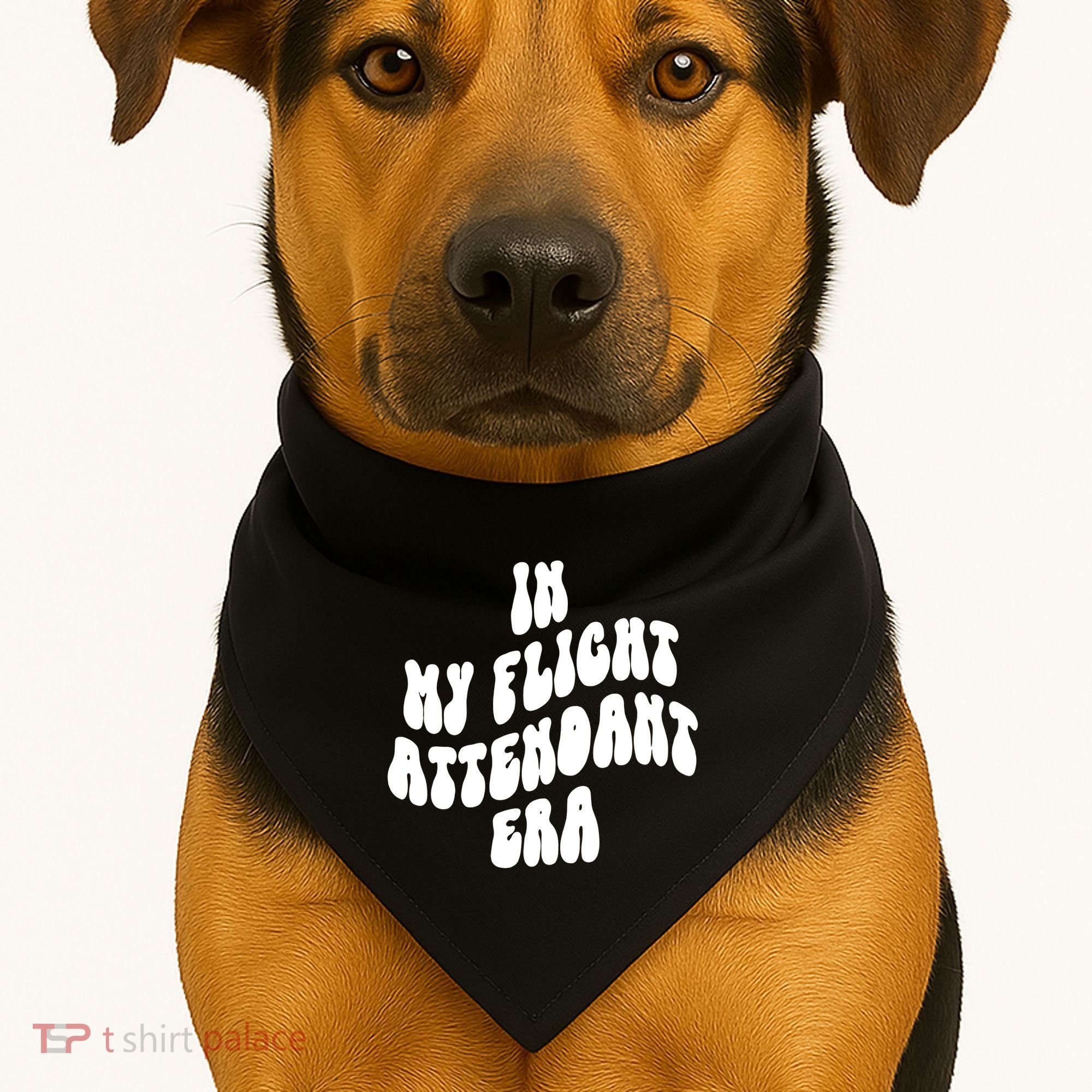 In My Flight Attendant Era USA-Made Doggie Bandana