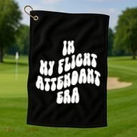 In My Flight Attendant Era Golf Towel thumb 1