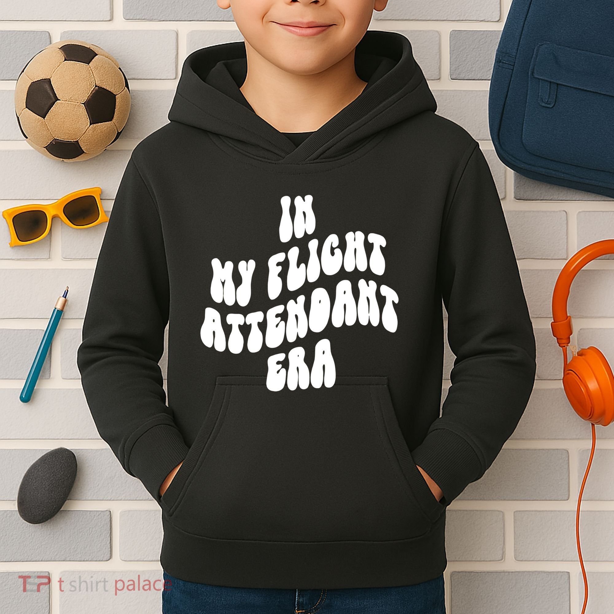 In My Flight Attendant Era Kids Hoodie