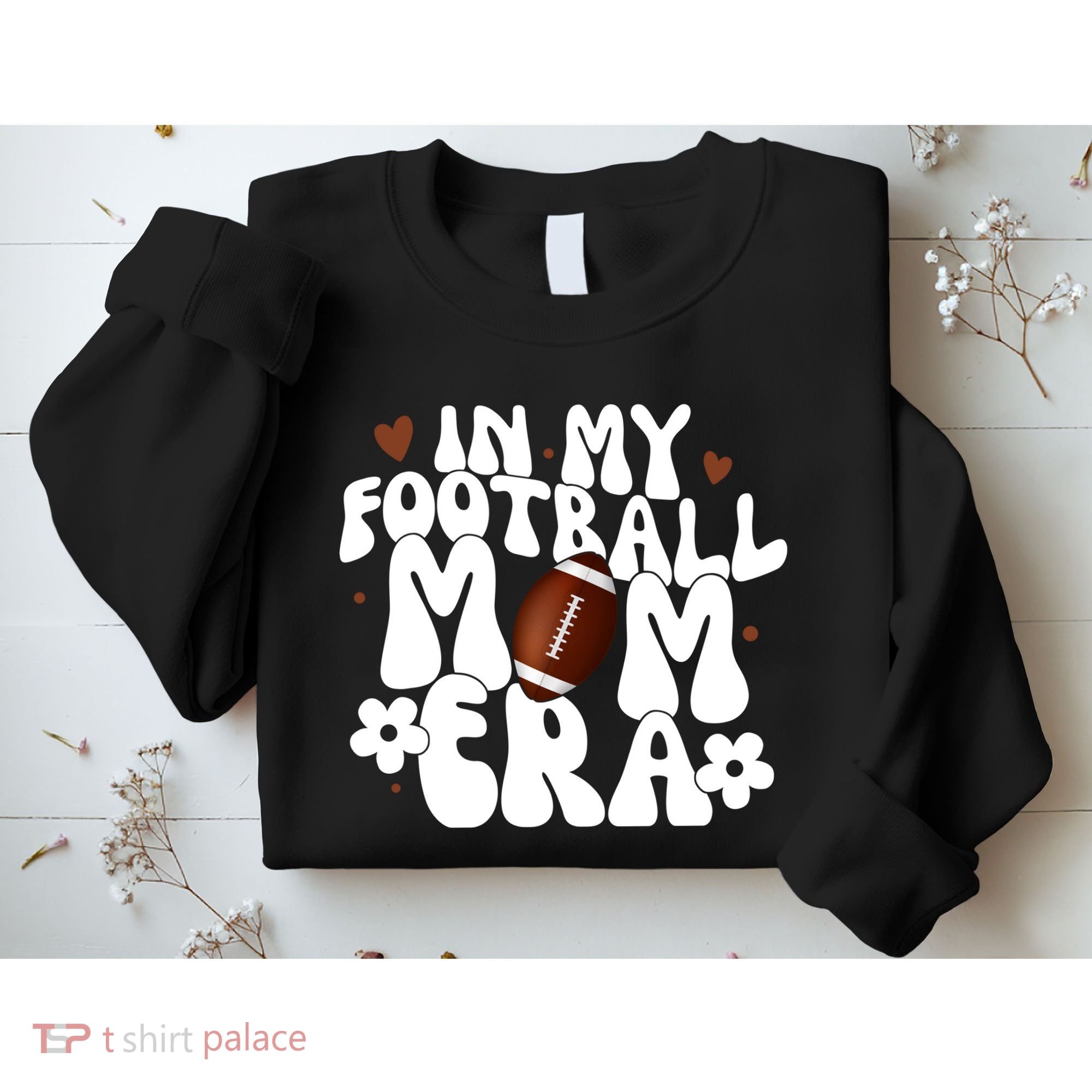 In My Football Mom Era Hearts Sweatshirt