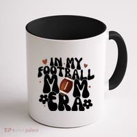 In My Football Mom Era Hearts Coffee Mug thumb 1