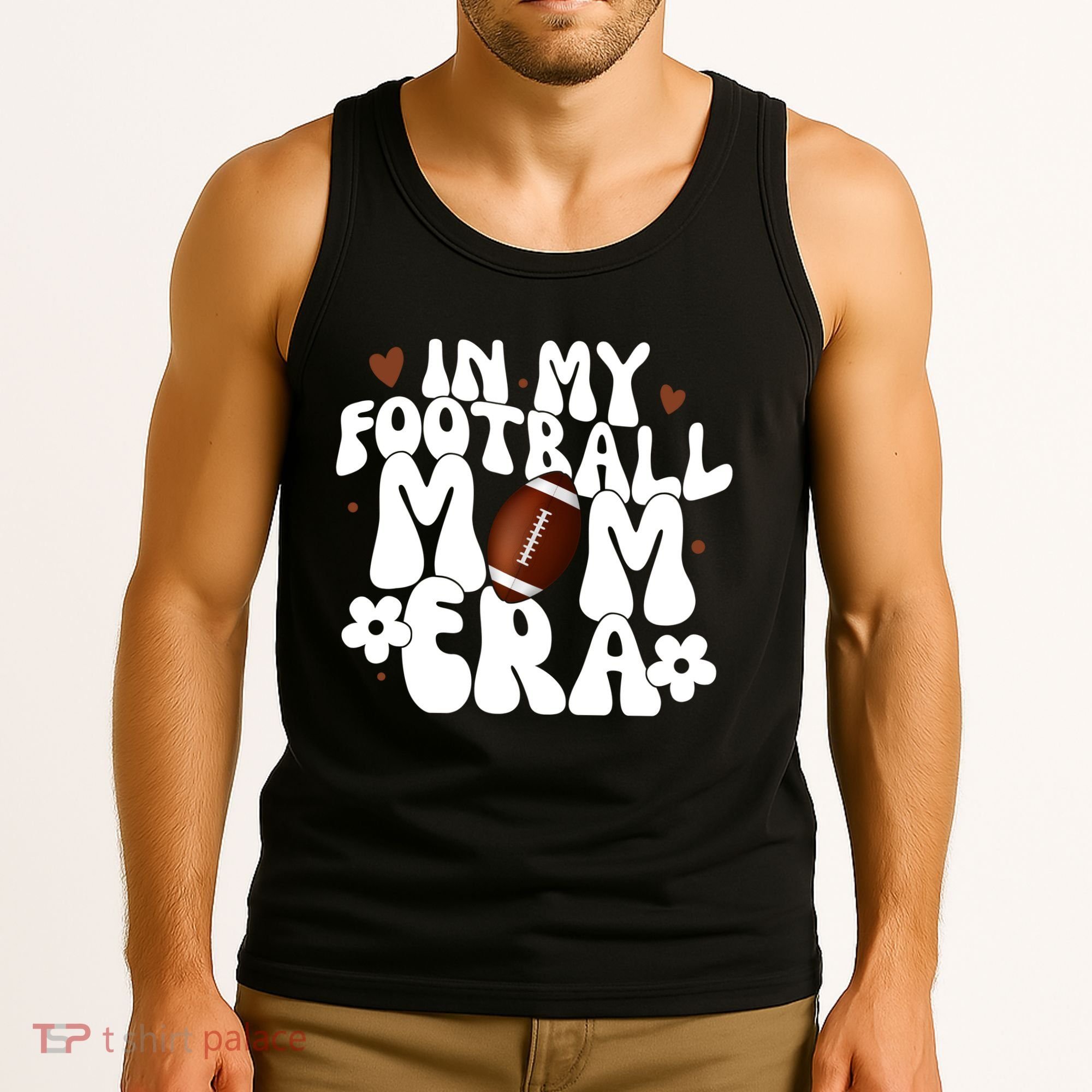 In My Football Mom Era Hearts Tank Top