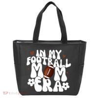 In My Football Mom Era Hearts Tote Bag thumb 0