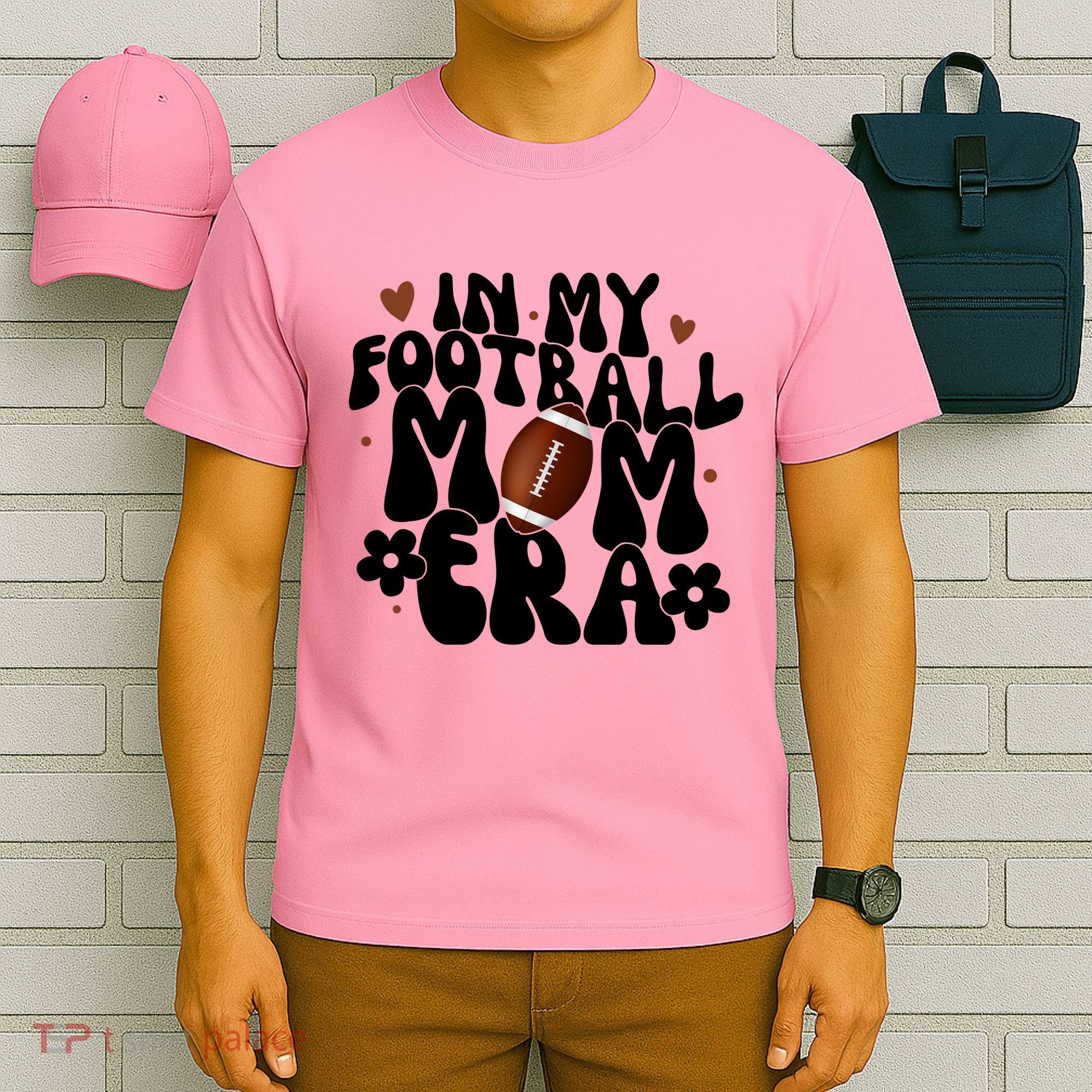 In My Football Mom Era Hearts T-Shirt