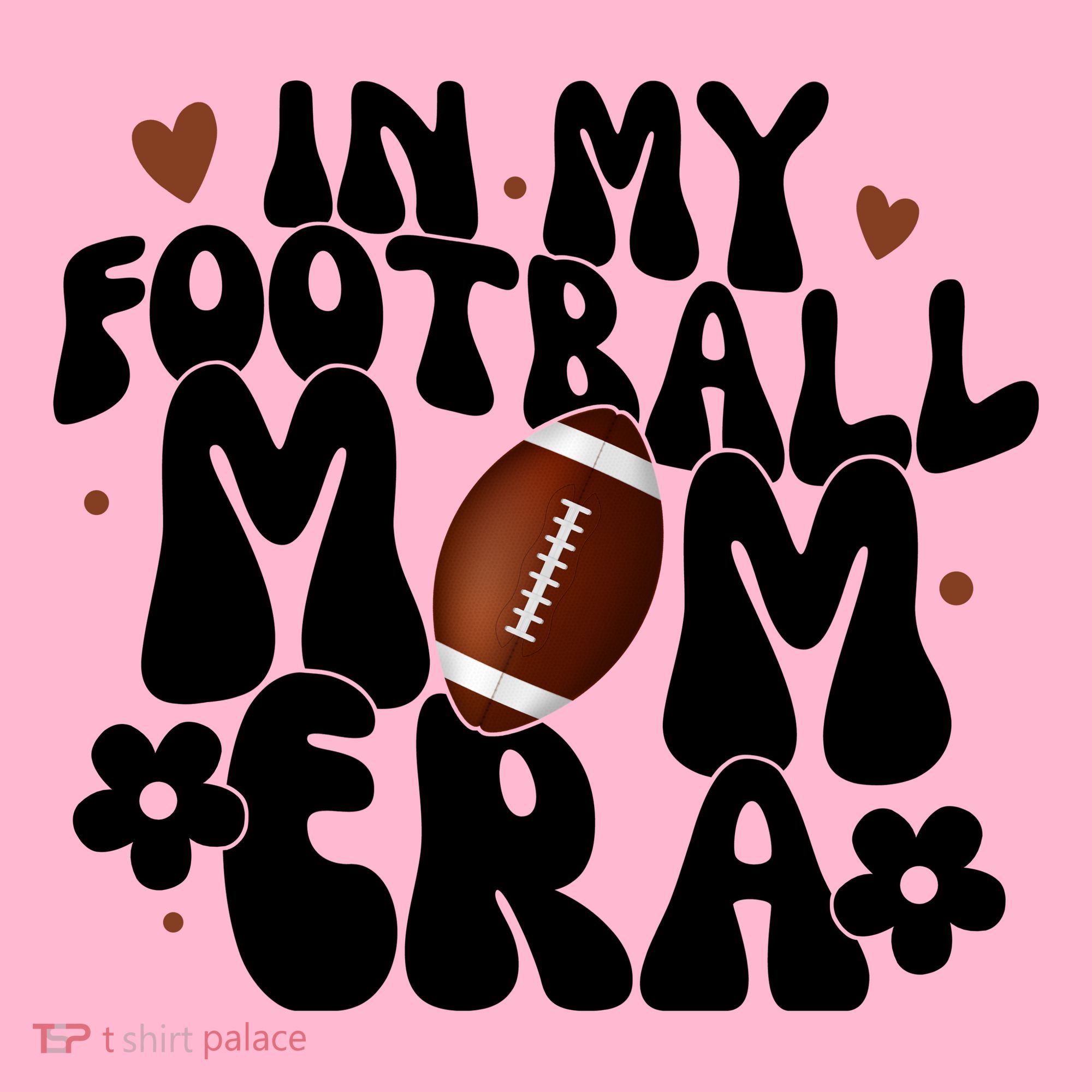 In My Football Mom Era Hearts T-Shirt