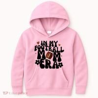 In My Football Mom Era Hearts Kids Hoodie thumb 0