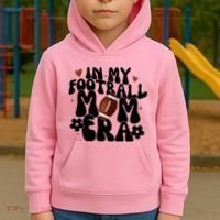 In My Football Mom Era Hearts Kids Hoodie thumb 2
