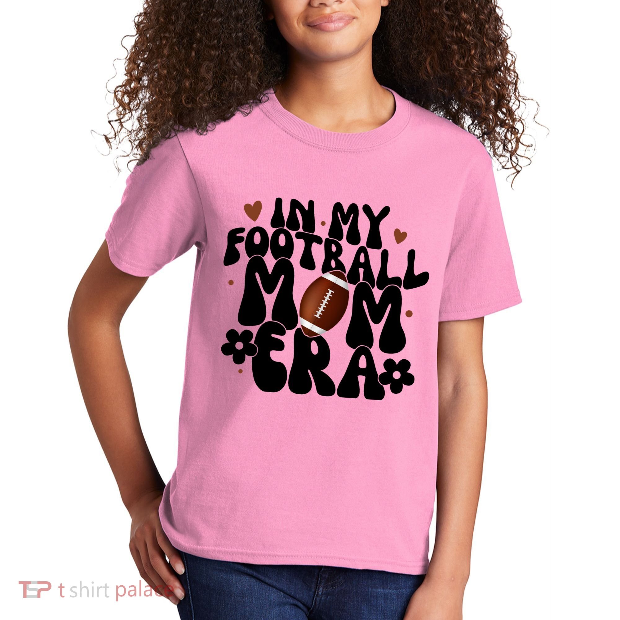 In My Football Mom Era Hearts Kids T-Shirt
