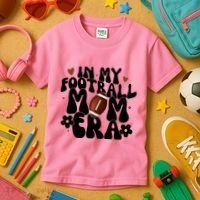 In My Football Mom Era Hearts Kids T-Shirt thumb 3