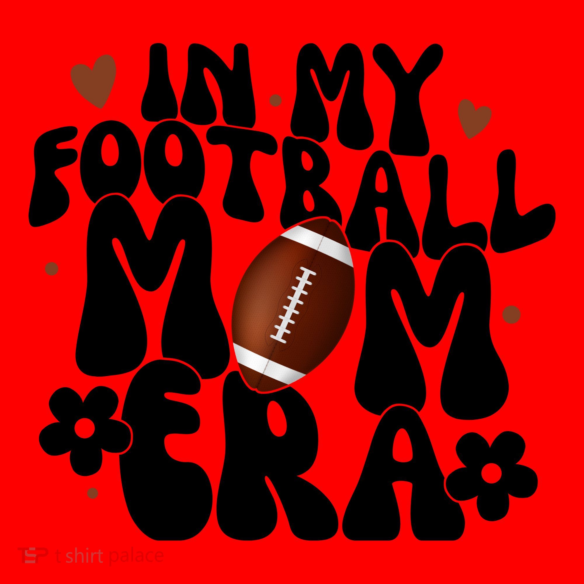 In My Football Mom Era Hearts Santa Hat