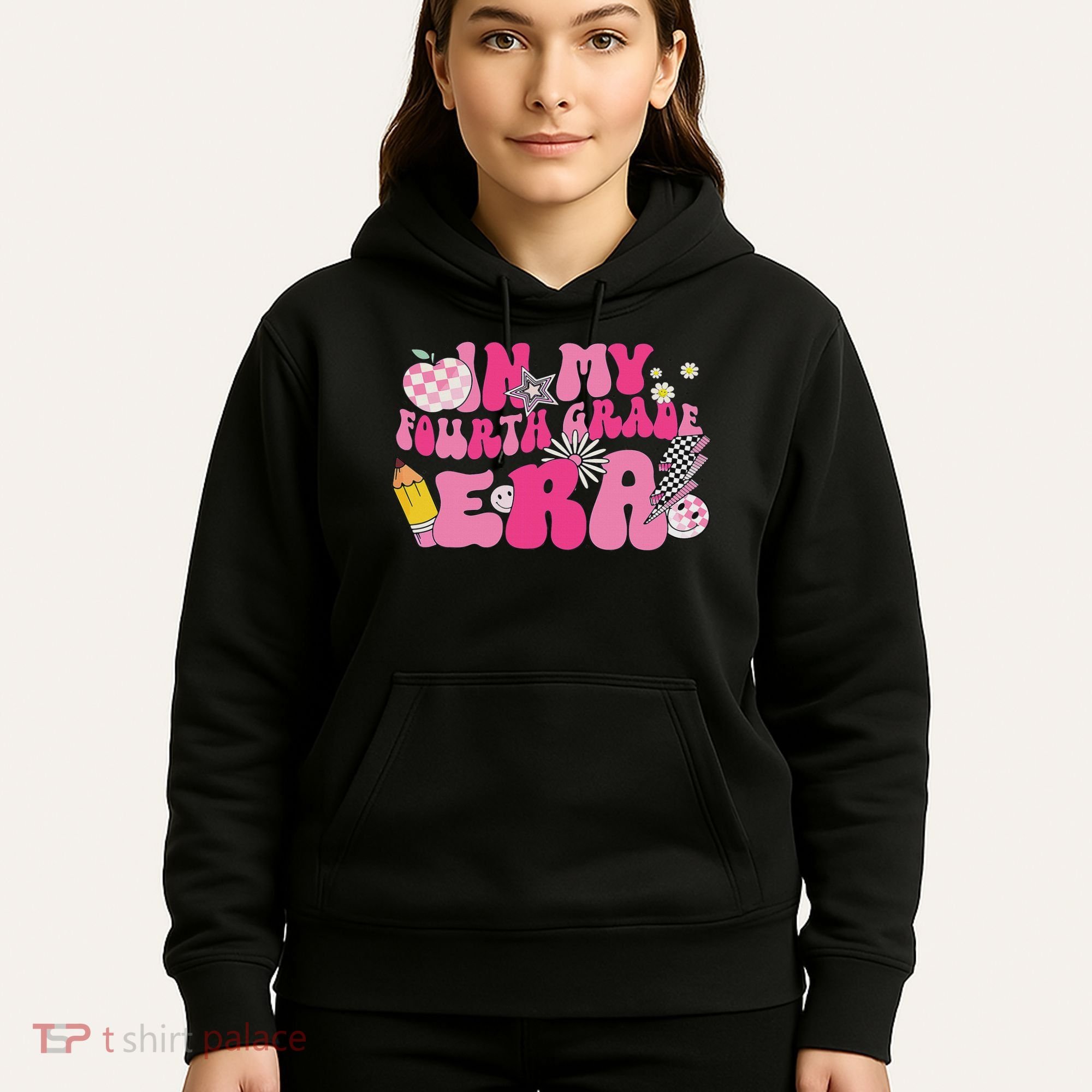 In My Fourth Grade Era Back To School 4th Grade Retro Groovy Hoodie