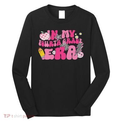 In My Fourth Grade Era Back To School 4th Grade Retro Groovy Long Sleeve Shirt
