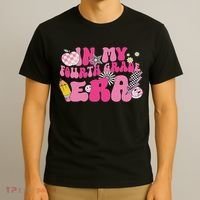 In My Fourth Grade Era Back To School 4th Grade Retro Groovy T-Shirt thumb 3